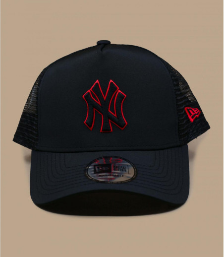 Trucker Nylon Front NY black cyber red New Era